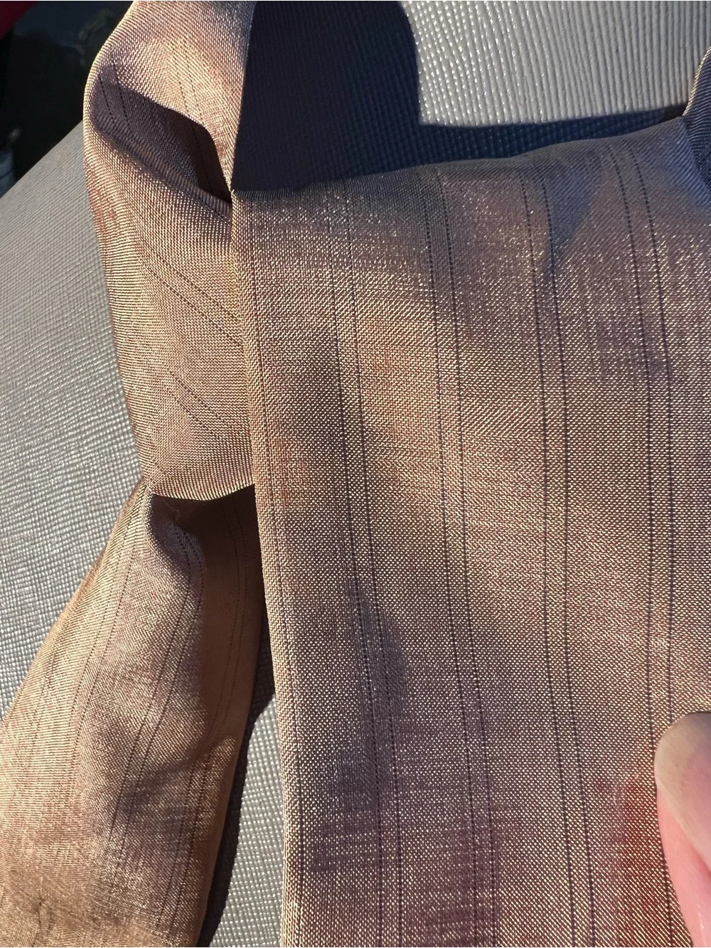 Vintage Gold-Beige-Tan Shiny Skinny tie or tie accessory like New